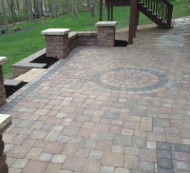 View of a nice brick patio